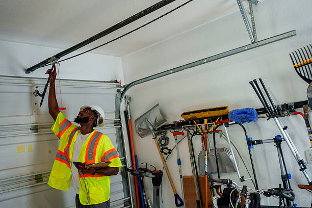 Professional Garage Door Panel Replacement technician working in Hamburg, NJ